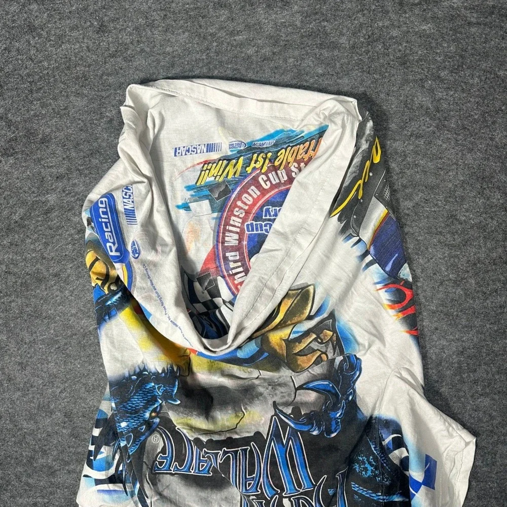 Rare VTG 90s Rusty Wallace Nascar Dragon All Over Print T‎ Shirt Medium Chase